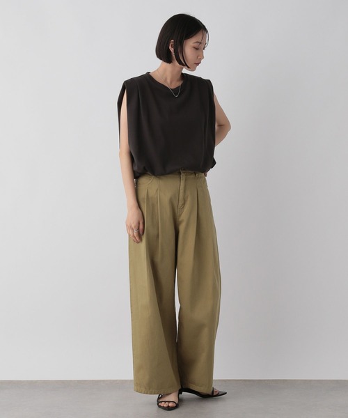 LOWRYS FARM(ローリーズファーム)の「カツラギタックワイドパンツ 571427(その他パンツ・レディース・ブラウン/ベージュ/ブラック・LARGE/MEDIUM)」の6枚目の写真