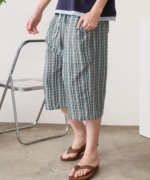 ROOPTOKYO（ループトウキョウ）の「フロントボタンデザイン チェックハーフパンツ（その他パンツ・メンズ・グリーン・M/L）」の9枚目の写真
