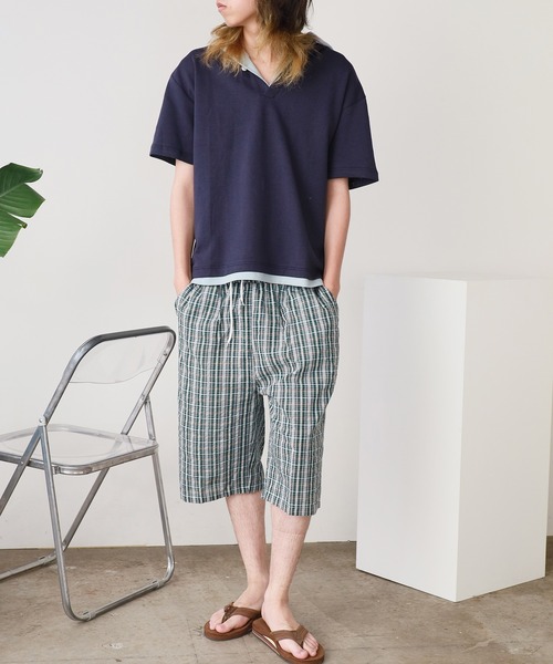 ROOPTOKYO（ループトウキョウ）の「フロントボタンデザイン チェックハーフパンツ（その他パンツ・メンズ・グリーン・M/L）」の13枚目の写真