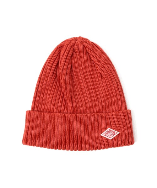 DANTON（ダントン）の「DANTON / WOOL RIB KNIT CAP（ニットキャップ/ビーニー・レディース・ブラック/ライトブラウン/オレンジ・ONE SIZE）」の3枚目の写真