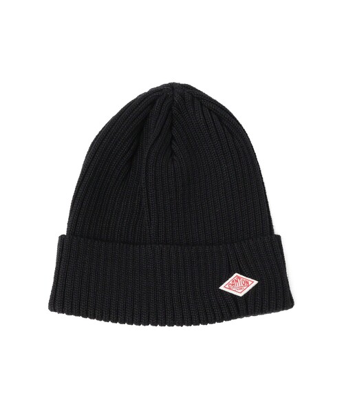 DANTON(ダントン)の「DANTON / WOOL RIB KNIT CAP(ニットキャップ/ビーニー・レディース・ブラック/ライトブラウン/オレンジ・ONE SIZE)」の4枚目の写真