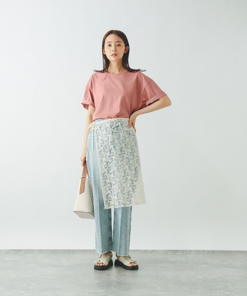 GLOBAL WORK(グローバルワーク)の「汗染み軽減ワイドT/499676(Tシャツ/カットソー・レディース・グレイッシュベージュ/ダークグレー/ホワイト/ピンク・MEDIUM/LARGE)」の17枚目の写真