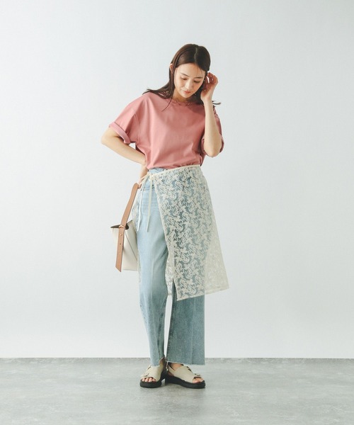GLOBAL WORK(グローバルワーク)の「汗染み軽減ワイドT/499676(Tシャツ/カットソー・レディース・グレイッシュベージュ/ダークグレー/ホワイト/ピンク・MEDIUM/LARGE)」の18枚目の写真