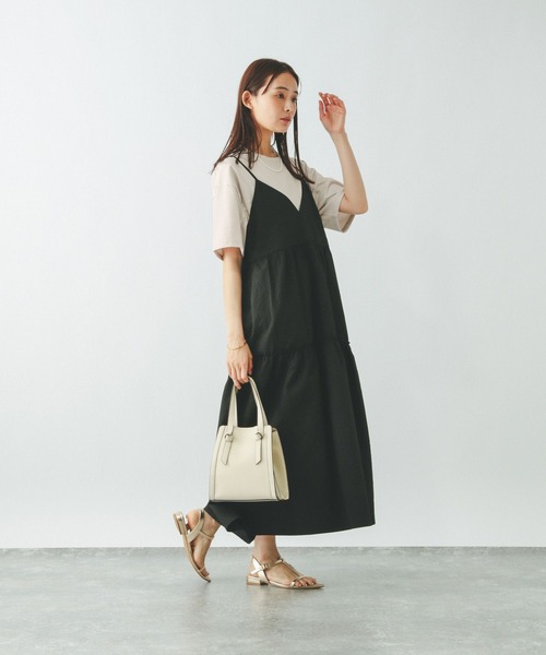 GLOBAL WORK(グローバルワーク)の「汗染み軽減ワイドT/499676(Tシャツ/カットソー・レディース・グレイッシュベージュ/ダークグレー/ホワイト/ピンク・MEDIUM/LARGE)」の14枚目の写真