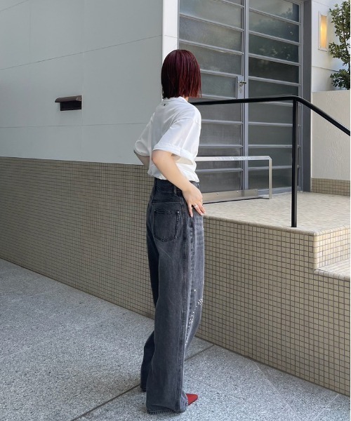 CROP FRAME PLUM TEE（Tシャツ/カットソー）｜Ameri（アメリ）の