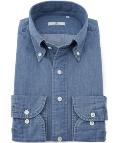 セール】【別注】Drake's / デニム レギュラーカラーシャツ（シャツ