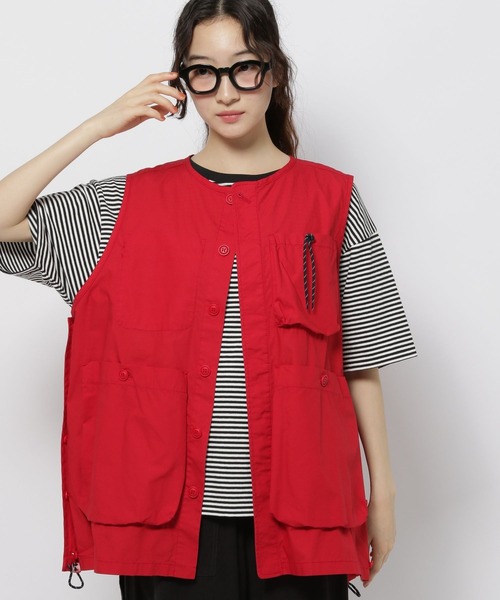 【新品】ニコアンド　ボーイズシルエットポケベストカーキ niko and ｜ボーイズシルエットポケベスト | Rakuten Fashion