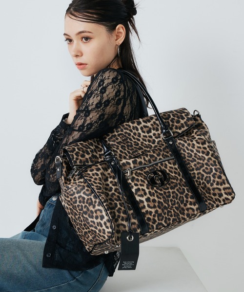 GYDA(ジェイダ)の「GYDA(ジェイダ)2WAYボストンバッグ トラベルボストン キャリーオンバッグ GY-B401(ボストンバッグ・レディース・グレー/キャメル/レオパード・FREE)」の1枚目の写真