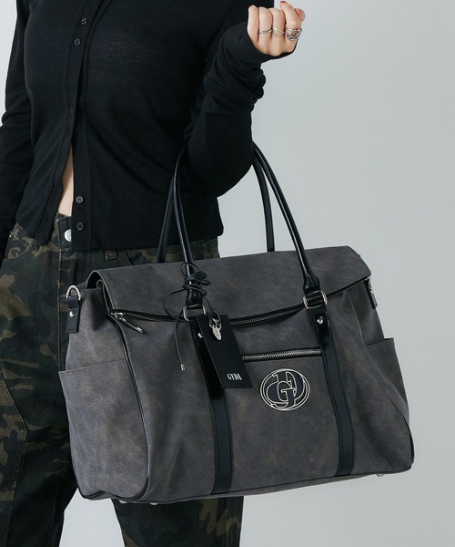 GYDA(ジェイダ)の「GYDA(ジェイダ)2WAYボストンバッグ トラベルボストン キャリーオンバッグ GY-B401(ボストンバッグ・レディース・グレー/キャメル/レオパード・FREE)」の2枚目の写真