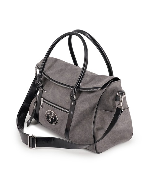 GYDA(ジェイダ)の「GYDA(ジェイダ)2WAYボストンバッグ トラベルボストン キャリーオンバッグ GY-B401(ボストンバッグ・レディース・グレー/キャメル/レオパード・FREE)」の9枚目の写真