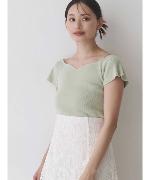 MERCURYDUO（マーキュリーデュオ）の「レースパッチワークフレアスカート（スカート・レディース・オフホワイト/ピンク・SMALL/MEDIUM）」の7枚目の写真