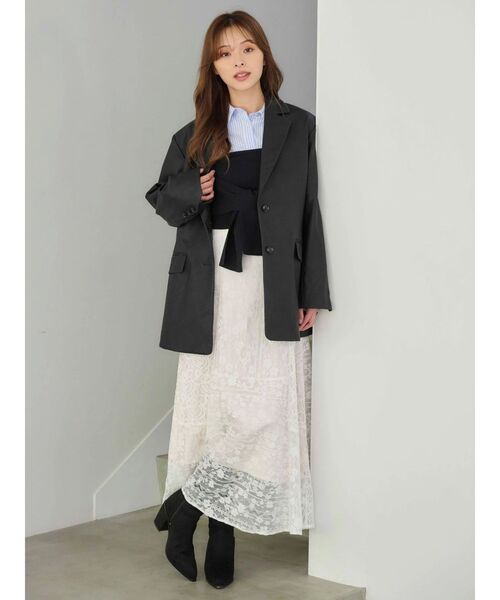 MERCURYDUO（マーキュリーデュオ）の「レースパッチワークフレアスカート（スカート・レディース・オフホワイト/ピンク・SMALL/MEDIUM）」の12枚目の写真