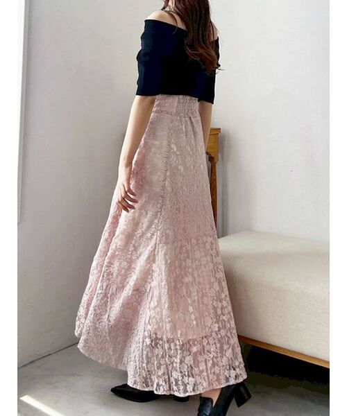 MERCURYDUO（マーキュリーデュオ）の「レースパッチワークフレアスカート（スカート・レディース・オフホワイト/ピンク・SMALL/MEDIUM）」の20枚目の写真