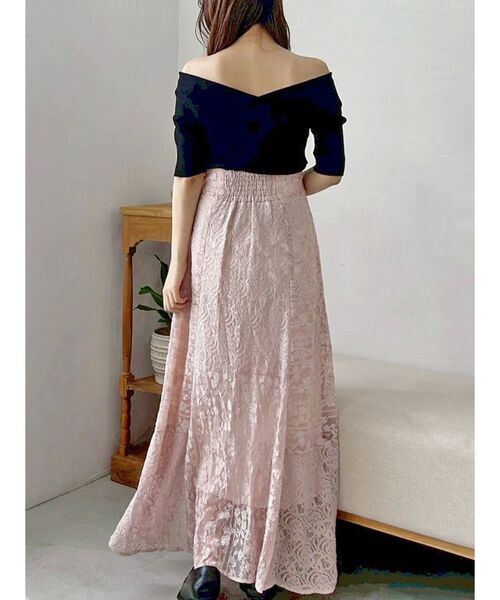 MERCURYDUO（マーキュリーデュオ）の「レースパッチワークフレアスカート（スカート・レディース・オフホワイト/ピンク・SMALL/MEDIUM）」の21枚目の写真