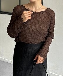 Thevon | ウェーブ柄シアープルオーバー(Tシャツ/カットソー)