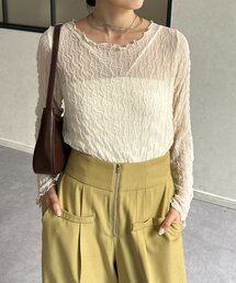 Thevon | ウェーブ柄シアープルオーバー(Tシャツ/カットソー)