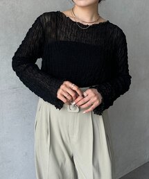 Thevon | ウェーブ柄シアープルオーバー(Tシャツ/カットソー)