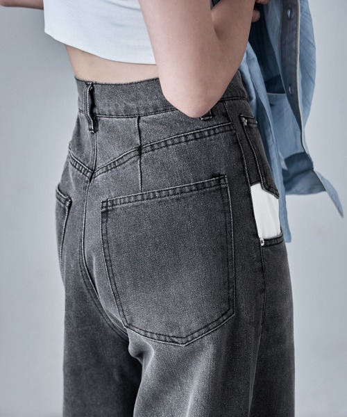 etoll.(エトル)の「ポケットデザインルーズダッドデニム(デニムパンツ・レディース・ブルー/グレー・S/M)」の16枚目の写真