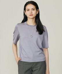 アセテートコットンプルオーバー ニット