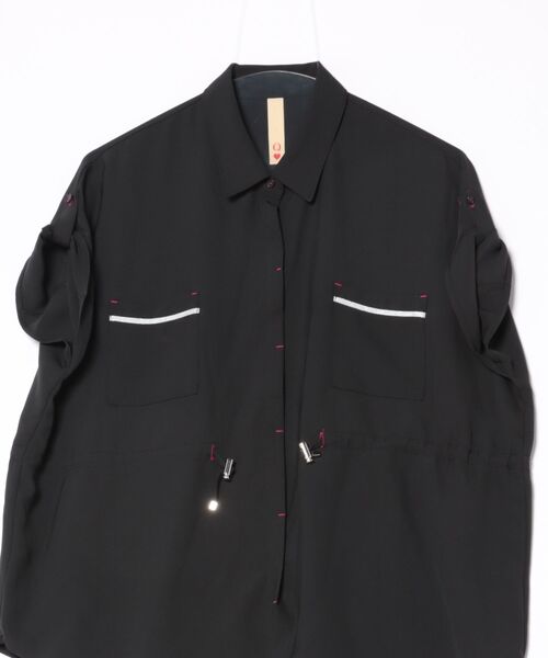 Q（キュー）の「ポプリンフレンチドロストシャツ（シャツ/ブラウス・レディース・ブラウン/ブラック・MEDIUM）」の12枚目の写真