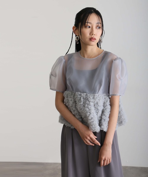 yommi出品です。七五三OHIドレス&バージニア　セットアップ 七分袖&ロング パーティードレス オーガンジーお呼ばれ結婚式