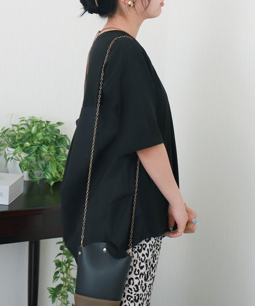 libelle more（リベル モア）の「〈接触冷感〉バイオシルケット切替プルオーバー（Tシャツ/カットソー・レディース・グリーン/ブラック/オフホワイト/ブルー・L/M）」の20枚目の写真