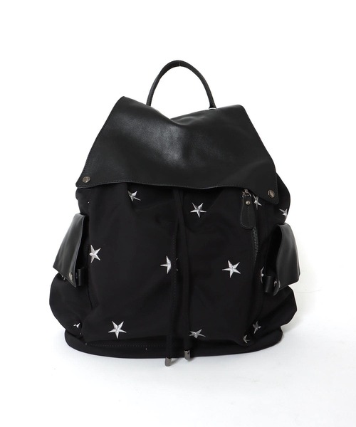 Three Four Time(スリーフォータイム)の「ラム×ナイロン星刺繍BIGリュック(バックパック/リュック・レディース・ブラック・FREE)」の17枚目の写真