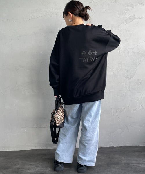 TATRAS/タトラス] 別注 FITART ブランドロゴクルーネックスウェット