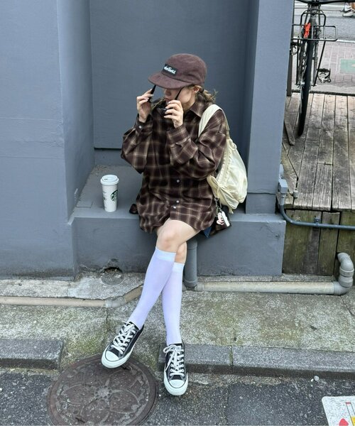 CIAOPANIC TYPY（チャオパニックティピー）の「【WEB限定】【４サイズ展開】ルーズシルエットレギュラーカラーアソートシャツ（シャツ/ブラウス・レディース・ブルー/ベージュ/サックスブルー/ブラック/モカ・X-LARGE/LARGE/MEDIUM/SMALL）」の16枚目の写真