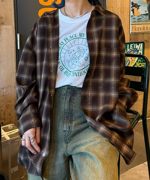 CIAOPANIC TYPY（チャオパニックティピー）の「【WEB限定】【４サイズ展開】ルーズシルエットレギュラーカラーアソートシャツ（シャツ/ブラウス・レディース・ブルー/ベージュ/サックスブルー/ブラック/モカ・X-LARGE/LARGE/MEDIUM/SMALL）」の22枚目の写真