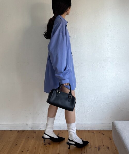 CIAOPANIC TYPY（チャオパニックティピー）の「【WEB限定】【４サイズ展開】ルーズシルエットレギュラーカラーアソートシャツ（シャツ/ブラウス・レディース・ブルー/ベージュ/サックスブルー/ブラック/モカ・X-LARGE/LARGE/MEDIUM/SMALL）」の11枚目の写真