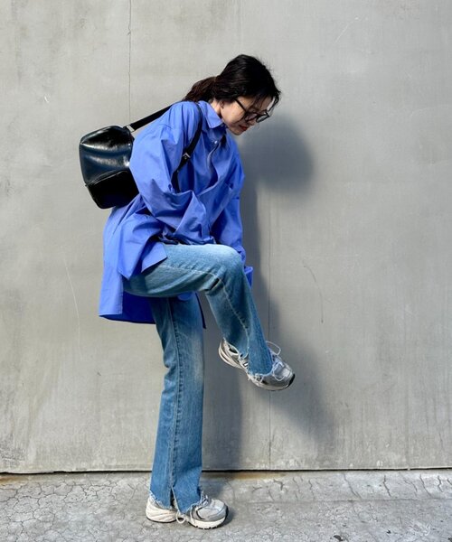 CIAOPANIC TYPY（チャオパニックティピー）の「【WEB限定】【４サイズ展開】ルーズシルエットレギュラーカラーアソートシャツ（シャツ/ブラウス・レディース・ブルー/ベージュ/サックスブルー/ブラック/モカ・X-LARGE/LARGE/MEDIUM/SMALL）」の16枚目の写真