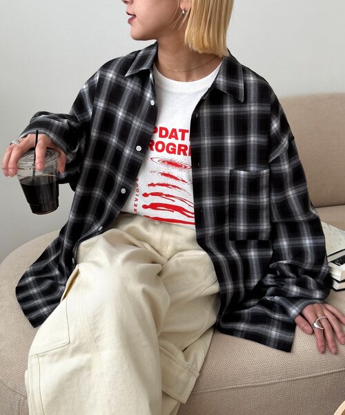 CIAOPANIC TYPY(チャオパニックティピー)の「【WEB限定】【4サイズ展開】ルーズシルエットレギュラーカラーアソートシャツ(シャツ/ブラウス・メンズ・ブルー/ベージュ/サックスブルー/ブラック/モカ・X-LARGE/LARGE/MEDIUM/SMALL)」の19枚目の写真