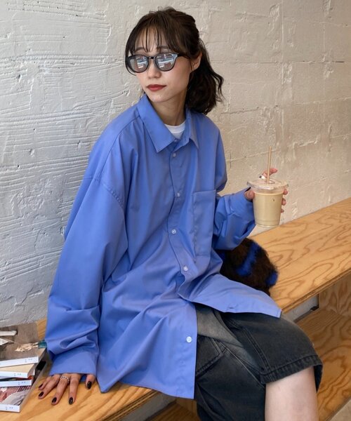 CIAOPANIC TYPY(チャオパニックティピー)の「【WEB限定】【4サイズ展開】ルーズシルエットレギュラーカラーアソートシャツ(シャツ/ブラウス・メンズ・ブルー/ベージュ/サックスブルー/ブラック/モカ・X-LARGE/LARGE/MEDIUM/SMALL)」の10枚目の写真