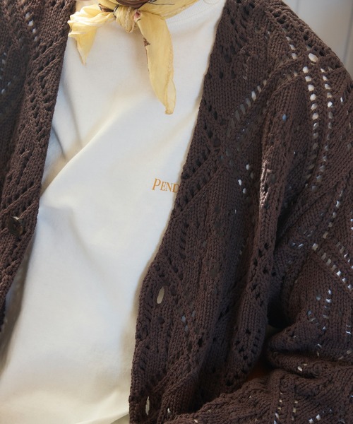 PENDLETON(ペンドルトン)の「PENDLETON/ペンドルトン レースステッチ 3ゲージ Vネックカーディガン(カーディガン/ボレロ・メンズ・チャコールグレー/ブラウン・MEDIUM/LARGE)」の10枚目の写真