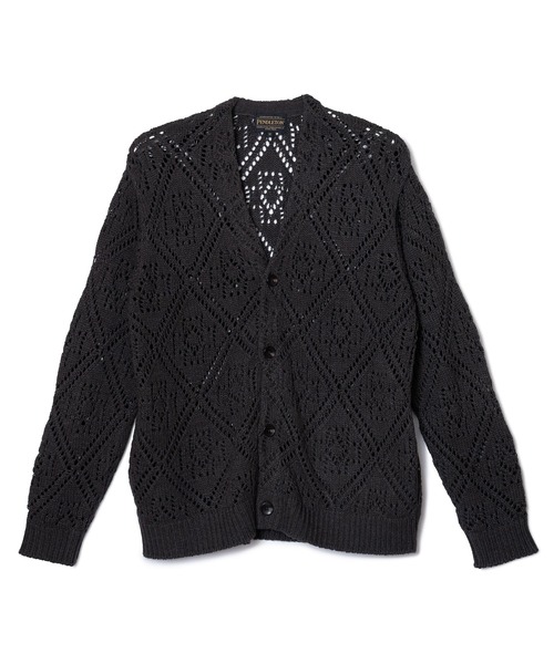 PENDLETON(ペンドルトン)の「PENDLETON/ペンドルトン レースステッチ 3ゲージ Vネックカーディガン(カーディガン/ボレロ・メンズ・チャコールグレー/ブラウン・MEDIUM/LARGE)」の5枚目の写真