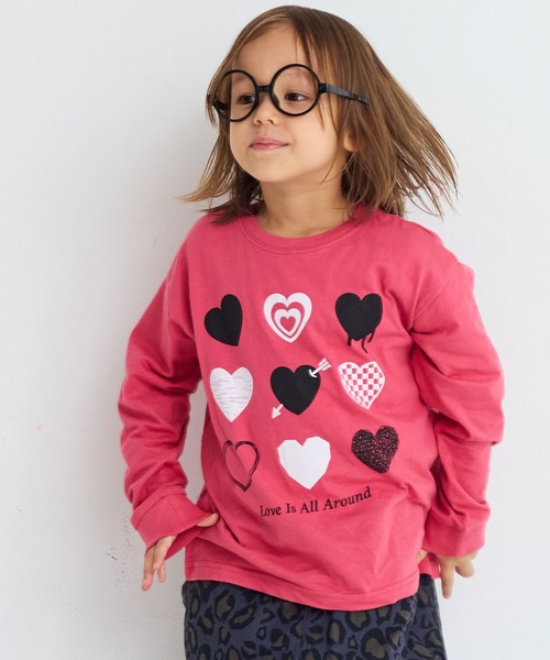 Life Support Products（ライフサポートプロダクツ）の「プリントL/S Tee（Tシャツ/カットソー・キッズ・マスタード/ベージュ/チャコール/レッド/カーキ/ライトピンク/ブラック/エメラルド/ブルー/オフホワイト・80/90/95/100/110/120/130/140/150）」の10枚目の写真