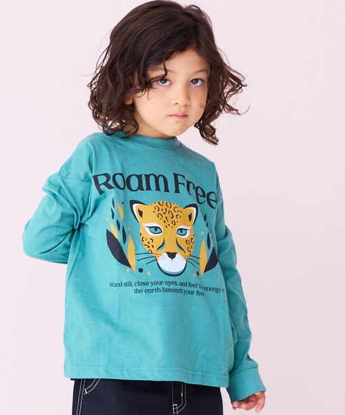 Life Support Products（ライフサポートプロダクツ）の「プリントL/S Tee（Tシャツ/カットソー・キッズ・マスタード/ベージュ/チャコール/レッド/カーキ/ライトピンク/ブラック/エメラルド/ブルー/オフホワイト・80/90/95/100/110/120/130/140/150）」の6枚目の写真