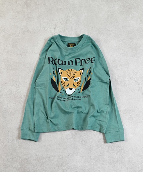 Life Support Products（ライフサポートプロダクツ）の「プリントL/S Tee（Tシャツ/カットソー・キッズ・マスタード/ベージュ/チャコール/レッド/カーキ/ライトピンク/ブラック/エメラルド/ブルー/オフホワイト・80/90/95/100/110/120/130/140/150）」の21枚目の写真