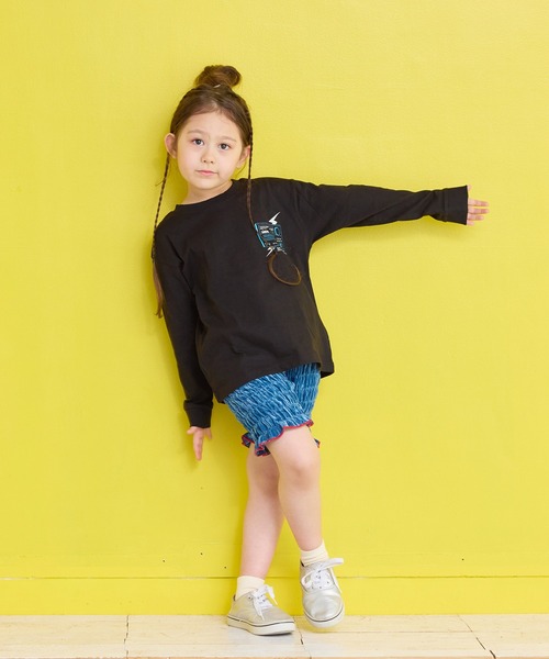 Life Support Products（ライフサポートプロダクツ）の「プリントL/S Tee（Tシャツ/カットソー・キッズ・マスタード/ベージュ/チャコール/レッド/カーキ/ライトピンク/ブラック/エメラルド/ブルー/オフホワイト・80/90/95/100/110/120/130/140/150）」の15枚目の写真