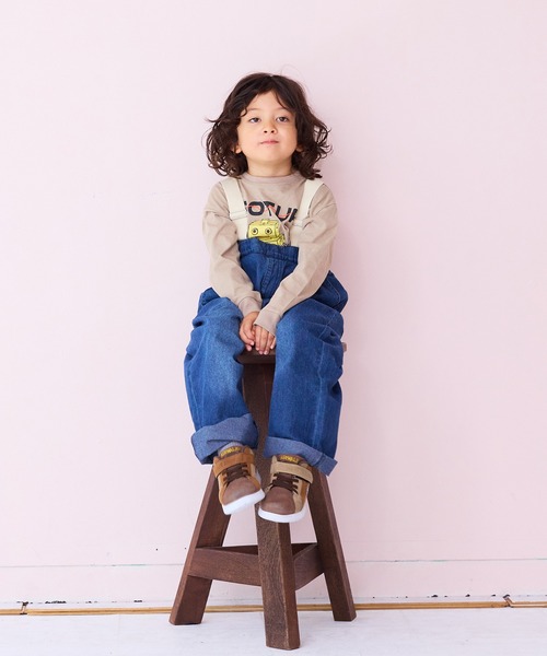 Life Support Products（ライフサポートプロダクツ）の「プリントL/S Tee（Tシャツ/カットソー・キッズ・マスタード/ベージュ/チャコール/レッド/カーキ/ライトピンク/ブラック/エメラルド/ブルー/オフホワイト・80/90/95/100/110/120/130/140/150）」の19枚目の写真