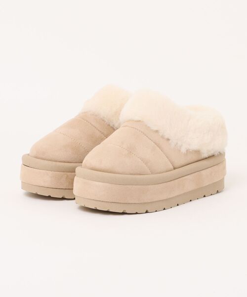 Shoes in Closet(シューズインクローゼット)の「厚底 ボリューム ラインソール ファー スリッポン ムートンブーツ 6494(スリッポン・レディース・ブラウン系その他/ベージュ/ブラック/キャメル・LL/L/M/S)」の17枚目の写真
