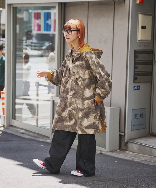 etsinta（エシンタ）の「etsintaミリタリーアノラックワンピース（ミリタリージャケット・レディース・オリーブ/カーキ・ONE SIZE）」の5枚目の写真