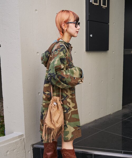 etsinta（エシンタ）の「etsintaミリタリーアノラックワンピース（ミリタリージャケット・レディース・オリーブ/カーキ・ONE SIZE）」の17枚目の写真