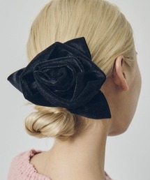 GOLDY（ゴールディ）の「【GOLDY】2WAY ベロアビッグフラワーバレッタ コサージュ クリップ ピン 6250907（バレッタ/ヘアクリップ）」