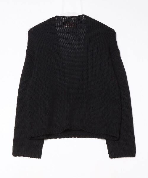 MEYAME（メヤメ）の「MEYAME/メヤメ　ロングスリットニット　LONG SLIT KNIT（ニット/セーター・レディース・ブラック/イエロー・FREE）」の16枚目の写真