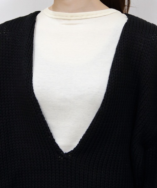 セール】MEYAME/メヤメ ロングスリットニット LONG SLIT KNIT（ニット