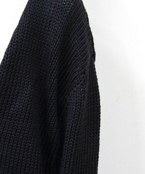 MEYAME（メヤメ）の「MEYAME/メヤメ　ロングスリットニット　LONG SLIT KNIT（ニット/セーター・レディース・ブラック/イエロー・FREE）」の5枚目の写真