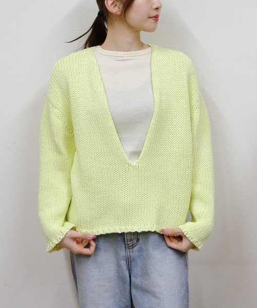 MEYAME/メヤメ ロングスリットニット LONG SLIT KNIT（ニット/セーター