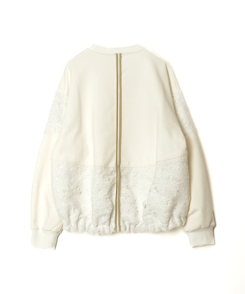 AULA AILA（アウラアイラ）の「レースレイヤードプルオーバー（スウェット・レディース・オフホワイト/ブラック/ミント・0）」の19枚目の写真